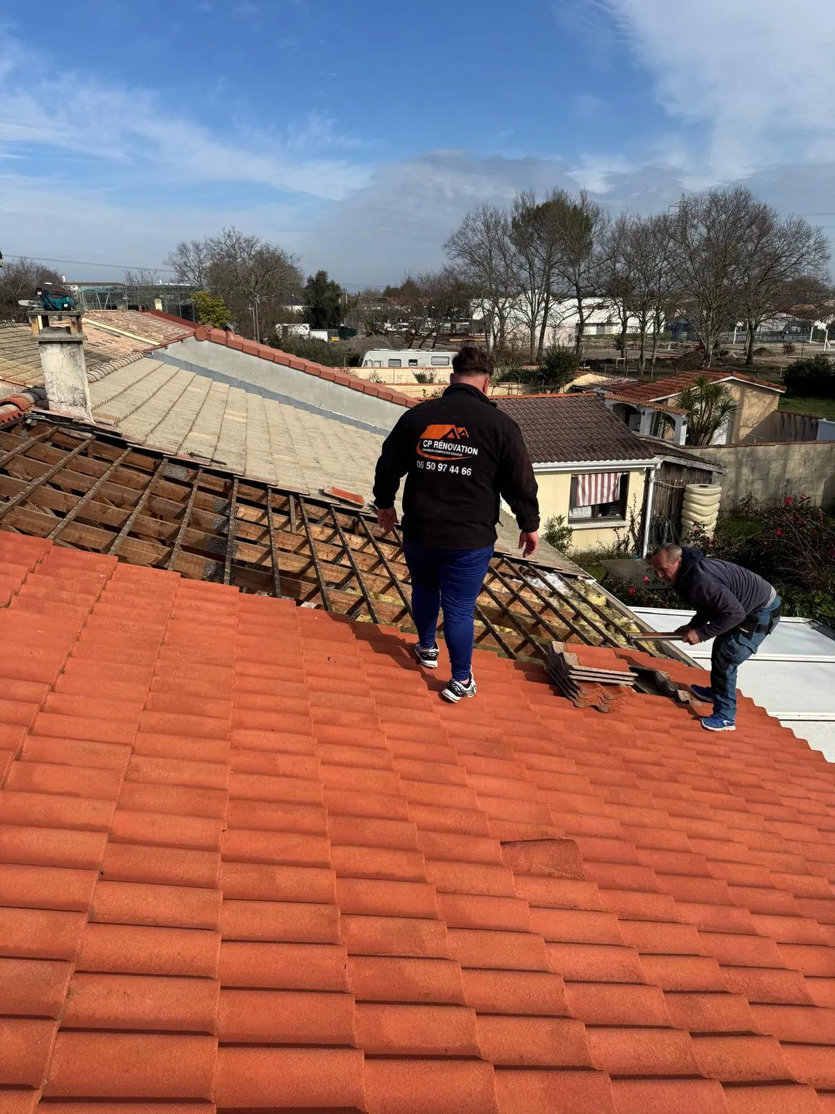 Chantier de couverture dans les Yvelines