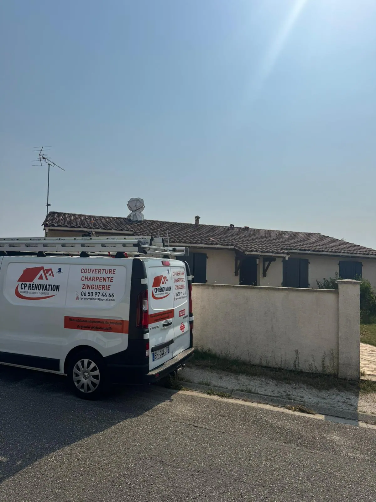 Chantier de couverture dans les Yvelines